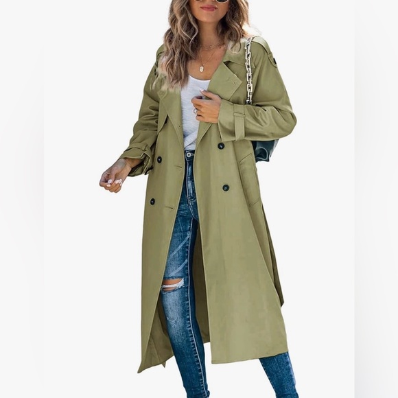 Amazon Jackets & Blazers - ✨ Olive Women's Khaki Trench Coat ✨
